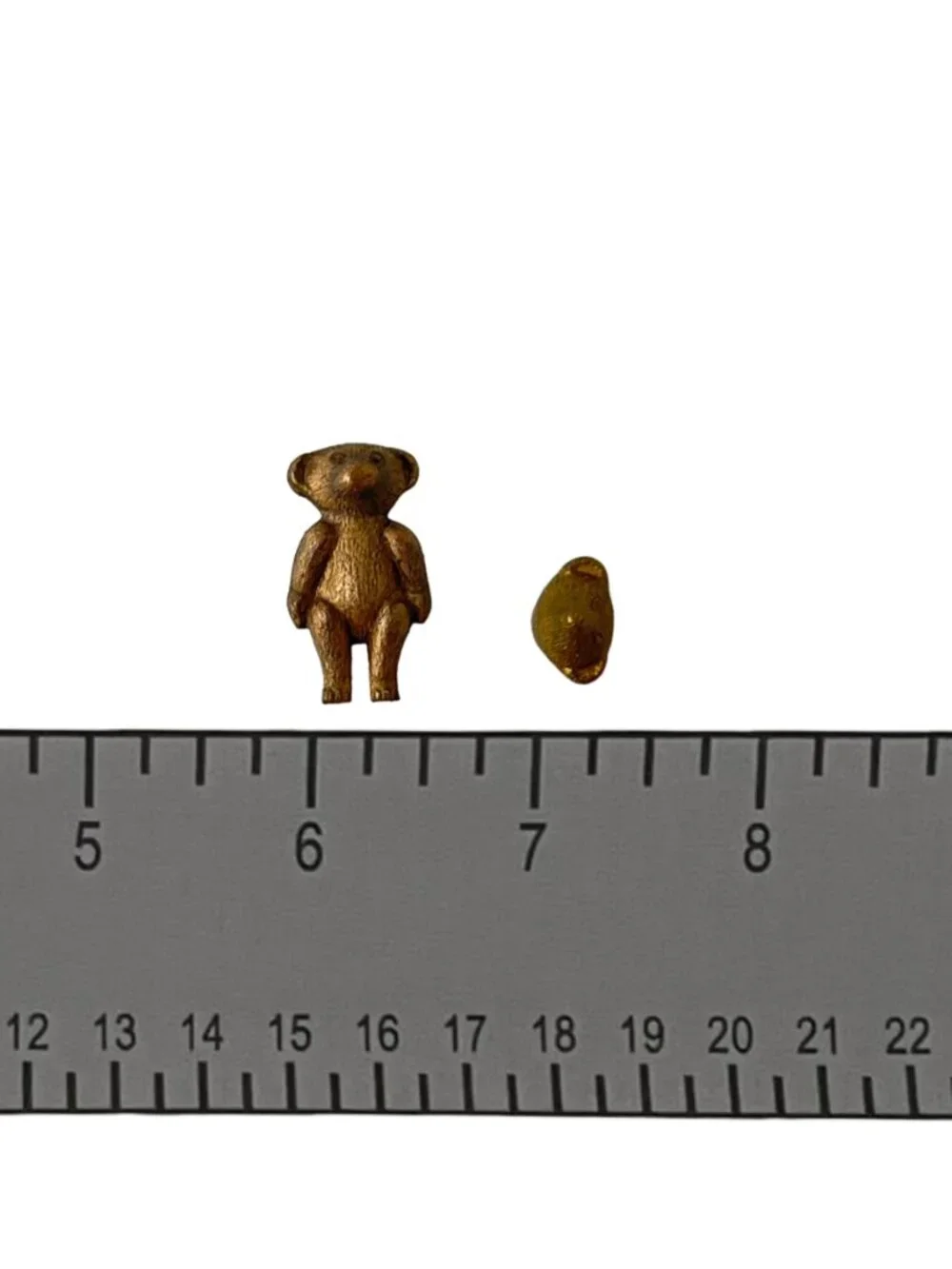 Teeny Tiny Teddy Bear Stamping Finding Vintage Brass Miniature Collectible